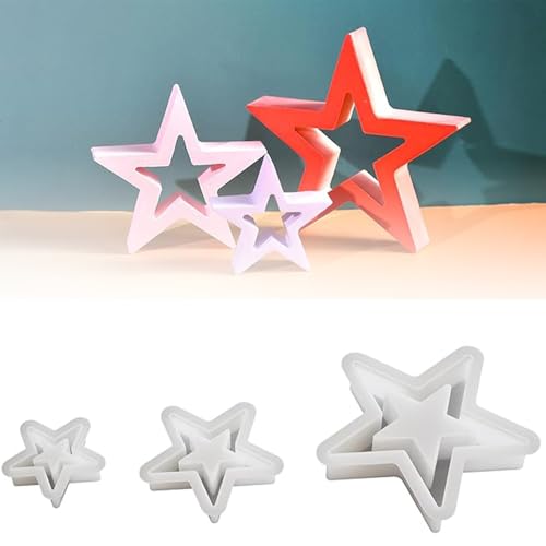 Silikonformen Gießformen Weihnachten,3 Stück Gießformen Silikon Sterne,Gipsformen zum Gießen,Kerzenform Weihnachten,Silikonform Gießform Stern,Silikonform Weihnachten Sterne Silikonformen Gießformen Weihnachten,3 Stück Gießformen Silikon Sterne,Gipsformen zum Gießen,Kerzenform Weihnachten,Silikonform Gießform Stern,Silikonform Weihnachten Sterne von PASLFC