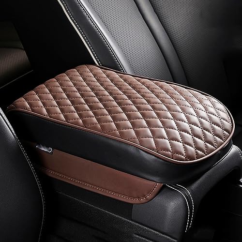 PASPRT Auto Center Konsole Armlehne Box Matte für Volkswagen VW ID.6 ID.5 ID.4 ID.3 ID3 ID4 ID5 ID6, Erstklassiges Leder Lindern Müdigkeit Auto Armlehnen Polster,Brown von PASPRT
