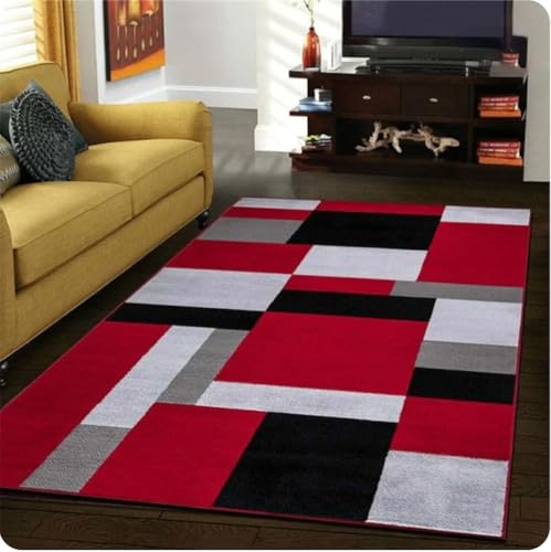 PASPRT Nordische Geometrie Teppich Für Wohnzimmer Wohndekoration Sofa Tischbereich Teppiche Schlafzimmer Nachttisch Anti-Rutsch Bodenmatte 60X90Cm von PASPRT