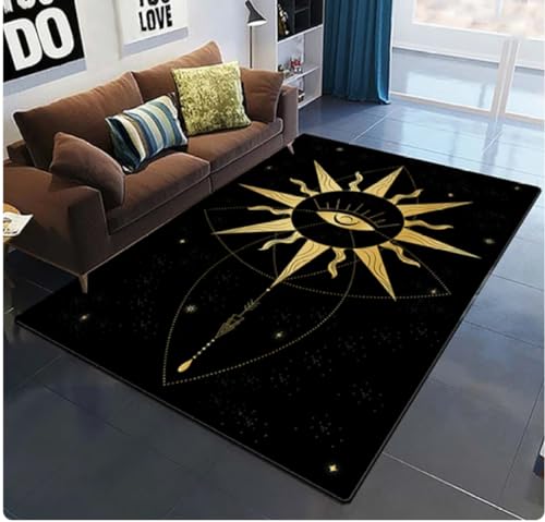 PASPRT Scale of Justice Magic Astrologie Teppich Wohnzimmer Tisch Teppich Küche Badezimmer Anti-Rutsch Fußmatte Home Flur Fußmatte 160X230Cm von PASPRT