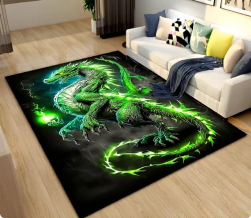 PASPRT Teppich Cartoon Drache Bereich Teppich,Wohnzimmer Teppiche Schlafzimmer Türmatte,Küche Badezimmer rutschfeste Fußmatte 120X160Cm PASPRT Teppich Cartoon Drache Bereich Teppich,Wohnzimmer Teppiche Schlafzimmer Türmatte,Küche Badezimmer rutschfeste Fußmatte 120X160Cm von PASPRT