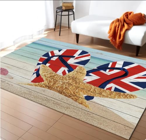 Retro Britische Flagge Muster Teppich Für Wohnzimmer Bereich Teppiche Schlafzimmer Teppiche Home Wohnzimmer Dekor Bodenmatte 80X120Cm von PASPRT