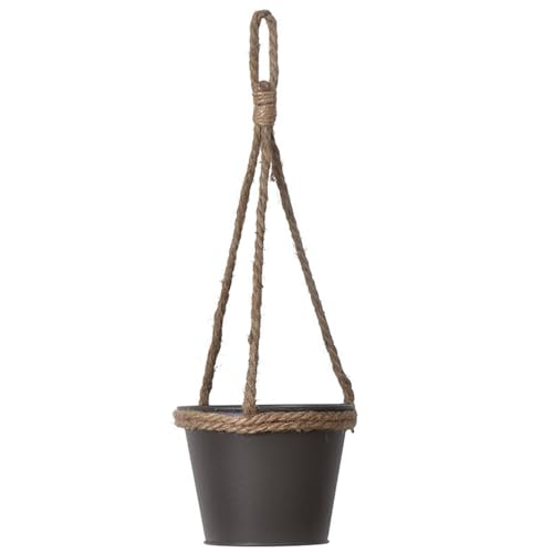 Metall-Wand-Pflanzgefäß – Blumentopf mit Seil, Metall-Pflanztopf, Kaktus-Topf, moderner Übertopf, dekorativer Übertopf für Innen- und Außenbereich von PASSI