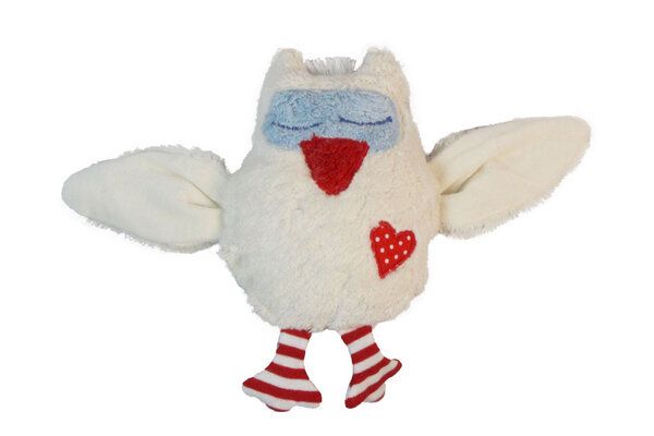 Pat und Patty Kuscheltier Greifling mit Rassel "Eule" , 100 % Baumwolle-kbA von Pat und Patty