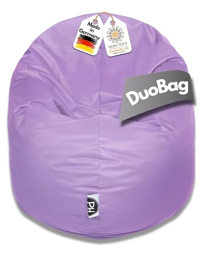 PATCH HOME 2 in 1 Funktion Sitzsack Sessel Bean Bag Sitzsäcke Gaming mit Reißverschluss bereits befüllt - Ø 100cm - Flieder von PATCH HOME
