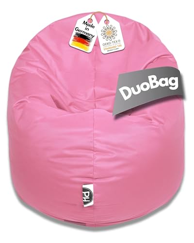 PATCH HOME 2 in 1 Funktion Sitzsack Sessel Bean Bag Sitzsäcke Gaming mit Reißverschluss bereits befüllt - Ø 100cm - Hellrosa von PATCH HOME