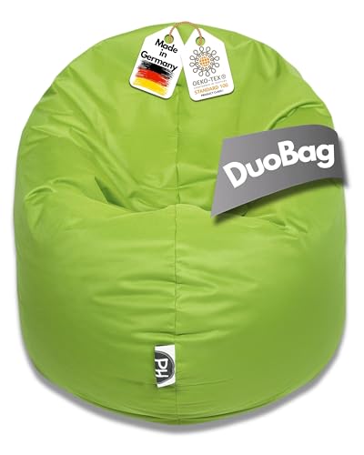 PATCH HOME 2 in 1 Funktion Sitzsack Sessel Bean Bag Sitzsäcke Gaming mit Reißverschluss bereits befüllt - Ø 100cm - Kiwi von PATCH HOME