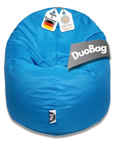 PATCH HOME 2-in-1 Sitzsack Sessel - Gaming Bean Bag mit Reißverschluss - Bereits befüllt, Ergonomisch & Robust für Kinder & Erwachsene - Indoor & Outdoor, Wetterfest (Königsblau,Ø 100cm) von PATCH HOME