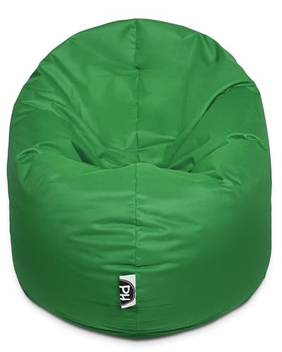 PATCH HOME 2 in 1 Funktion Sitzsack Sessel Bean Bag Sitzsäcke Gaming mit Reißverschluss bereits befüllt - Ø 145cm - Grün von PATCH HOME