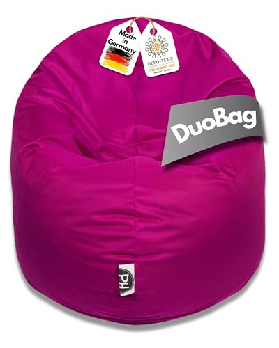 PATCH HOME 2-in-1 Sitzsack Sessel - Gaming Bean Bag mit Reißverschluss - Bereits befüllt, Ergonomisch & Robust für Kinder & Erwachsene - Indoor & Outdoor, Wetterfest (Himbeere, 155cm) von PATCH HOME