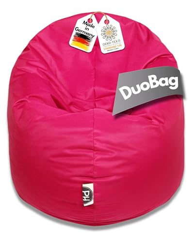 PATCH HOME 2-in-1 Sitzsack Sessel - Gaming Bean Bag mit Reißverschluss - Bereits befüllt, Ergonomisch & Robust für Kinder & Erwachsene - Indoor & Outdoor, Wetterfest (Magenta, 155cm) von PATCH HOME