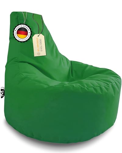 PATCH HOME Gamer Sessel in 2 verschiedenen Größen und 25 XL - 75cm Durchmesser, 30cm Sitzhöhe, 80cm Höhe Grün von PATCH HOME