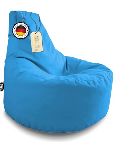 PATCH HOME Gamer Sessel in 2 verschiedenen Größen und 25 XL - 75cm Durchmesser, 30cm Sitzhöhe, 80cm Höhe Königsblau von PATCH HOME