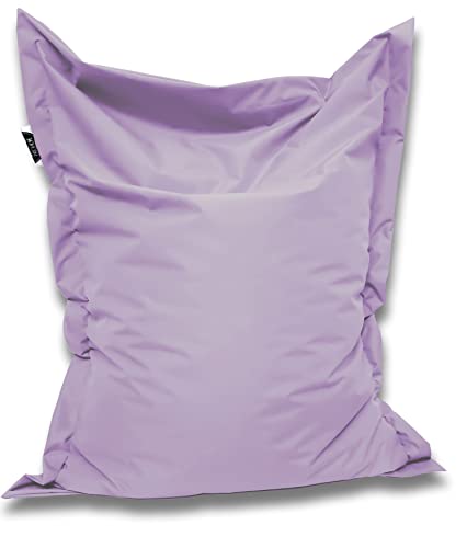 PATCH HOME Orginal Premium Gaming Sitzsack Sitzkissen für In & Outdoor Fertig befüllt in 3 Größen & 27 Farben 145 x 100cm Flieder von PATCH HOME