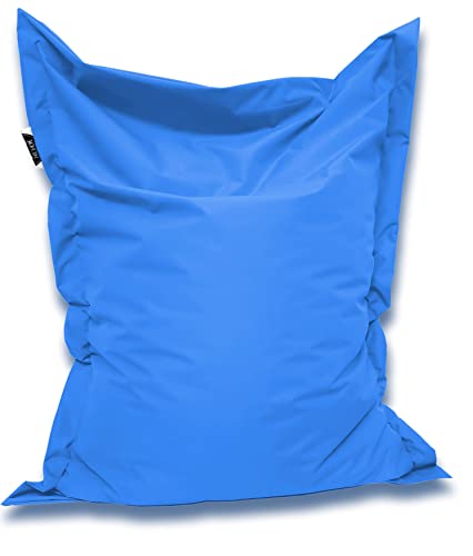 PATCH HOME Orginal Premium Gaming Sitzsack Sitzkissen für In & Outdoor Fertig befüllt in 3 Größen & 27 Farben 145 x 100cm Königsblau von PATCH HOME