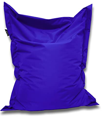 PATCH HOME Orginal Premium Gaming Sitzsack Sitzkissen für In & Outdoor Fertig befüllt in 3 Größen & 27 Farben 160 x 145cm Blau von PATCH HOME