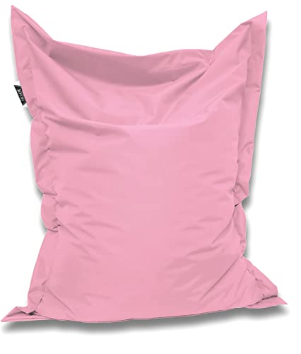 PATCH HOME Orginal Premium Gaming Sitzsack Sitzkissen für In & Outdoor Fertig befüllt in 3 Größen & 27 Farben 180 x145cm Altrosa von PATCH HOME