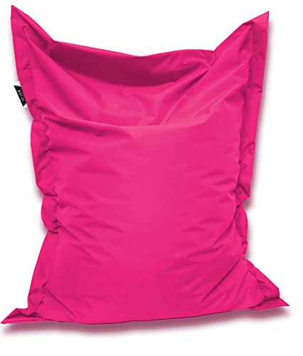 PATCH HOME Orginal Premium Gaming Sitzsack Sitzkissen für In & Outdoor Fertig befüllt in 3 Größen & 27 Farben 180 x145cm Rosa von PATCH HOME