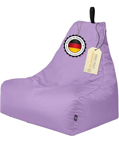 PATCH HOME Patchhome Gamer Kissen Lounge Kissen Sitzsack Sessel Sitzkissen In & Outdoor geeignet fertig befüllt | Flieder - XL - in 2 Größen und 25 Farben von PATCH HOME
