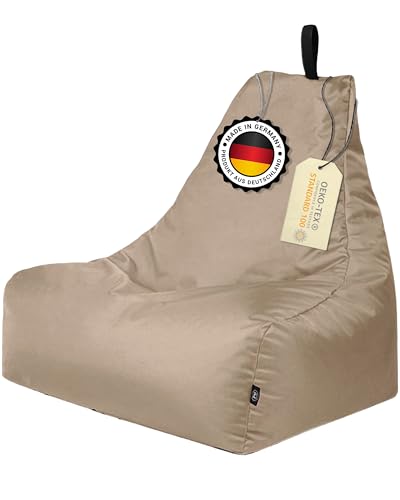 PATCH HOME Patchhome Lounge Sessel XL Gamer Sessel Sitzsack Sessel Sitzkissen In & Outdoor geeignet fertig befüllt | XL - Beige - in 2 Größen und 25 Farben von PATCH HOME