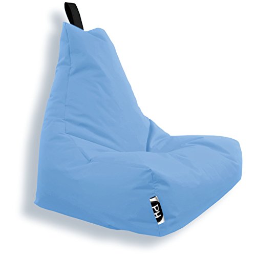 PATCH HOME Patchhome Lounge Sessel XL Gamer Sessel Sitzsack Sessel Sitzkissen In & Outdoor geeignet fertig befüllt | XL - Hellblau - in 2 Größen und 25 Farben von PATCH HOME