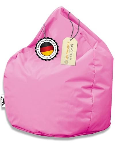 PATCH HOME Patchhome Sitzsack Tropfenform - Hell Rosa für In & Outdoor XXL 420 Liter - mit Styropor Füllung in 25 versch. Farben und 3 Größen von PATCH HOME