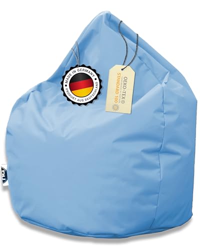 PATCH HOME Patchhome Sitzsack Tropfenform - Hellblau für In & Outdoor XXL 420 Liter - mit Styropor Füllung in 25 versch. Farben und 3 Größen PATCH HOME Patchhome Sitzsack Tropfenform - Hellblau für In & Outdoor XXL 420 Liter - mit Styropor Füllung in 25 versch. Farben und 3 Größen von PATCH HOME