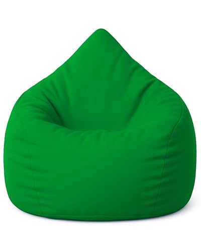 PATCH HOME Sitzsack Tropfenform mit Reißverschluss Nachfüllbar - für In & Outdoor - mit Styropor Füllung 3 Größen erhältlich XXXL - Höhe 125cm, Durchmesser 105cm Grün PATCH HOME Sitzsack Tropfenform mit Reißverschluss Nachfüllbar - für In & Outdoor - mit Styropor Füllung 3 Größen erhältlich XXXL - Höhe 125cm, Durchmesser 105cm Grün von PATCH HOME