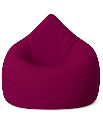 PATCH HOME Sitzsack Tropfenform mit Reißverschluss Nachfüllbar - für In & Outdoor - mit Styropor Füllung 3 Größen erhältlich XXXL - Höhe 125cm, Durchmesser 105cm Weinrot PATCH HOME Sitzsack Tropfenform mit Reißverschluss Nachfüllbar - für In & Outdoor - mit Styropor Füllung 3 Größen erhältlich XXXL - Höhe 125cm, Durchmesser 105cm Weinrot von PATCH HOME