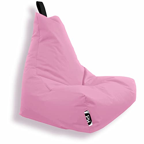 PATCH HOME Sitzsack Lounge Sessel Gaming Sitzkissen mit Reißverschluss fertig befüllt (XXL mit Reißverschluss, Altrosa) von PATCH HOME