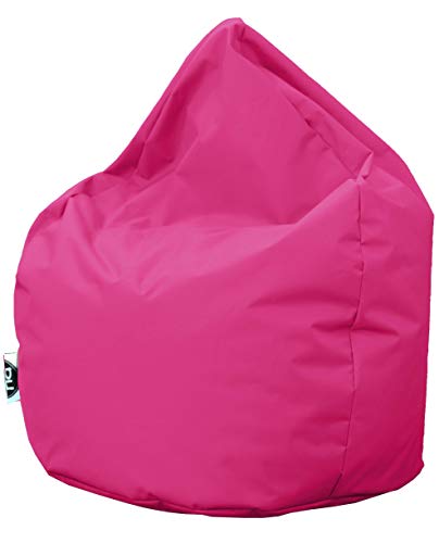 PATCH HOME Sitzsack Tropfenform - 3 Größen - 25 Farben XL - Höhe 105cm, Durchmesser 65cm Pink von PATCH HOME