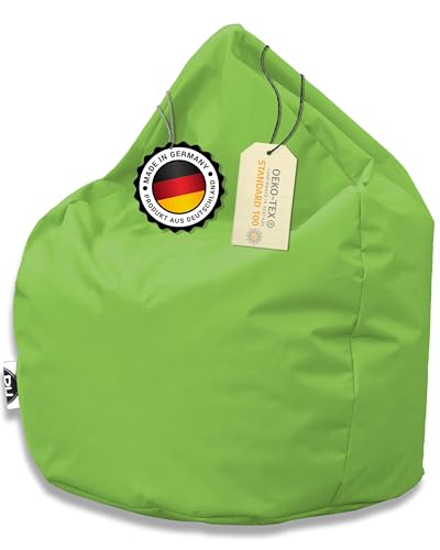 PATCH HOME Sitzsack Tropfenform - 3 Größen - 25 Farben XXXL - 125cm, Durchmesser 105cm Kiwi von PATCH HOME