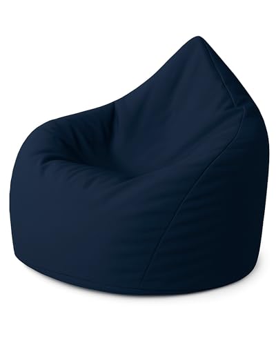PATCH HOME XXL Sitzsack Tropfenform – Marine – Indoor & Outdoor Beanbag mit Styroporfüllung - Bereits Befüllt - Kinder & Erwachsene - 30 Farben & 3 Größen von PATCH HOME