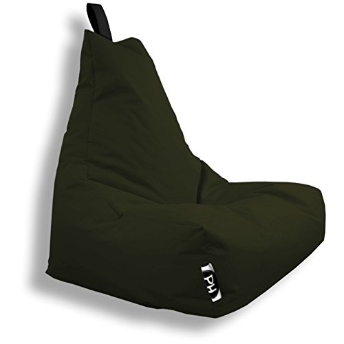PATCH HOME Patchhome Lounge Sessel XL Gamer Sessel Sitzsack Sessel Sitzkissen In & Outdoor geeignet fertig befüllt | XL - Khaki - in 2 Größen und 25 Farben von PATCH HOME