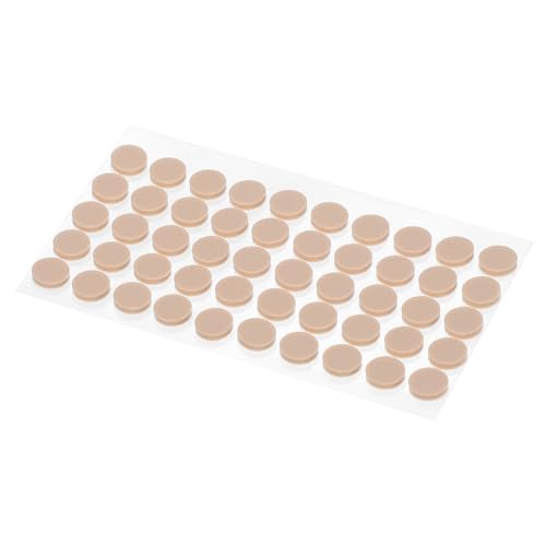 PATIKIL 0,39" Durchmesser Schranktür-Puffer, 50 Stück Selbstklebende Geräuschdämpfende Gummistopper für Schränke, Schubladen, Möbel, Braun von PATIKIL