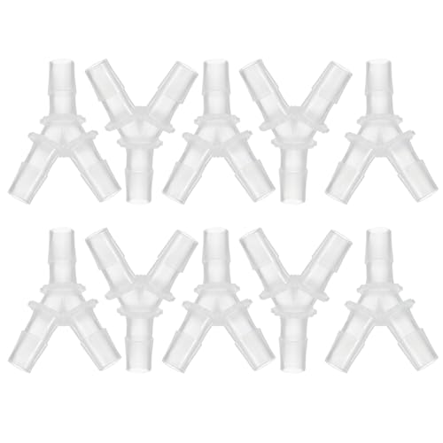 PATIKIL 1/2" Kunststoff-T-Stück-Schlauchstutzen, 10 Stück Gleiches Y-förmiges 3-Wege-Verbindungsstück-Splicer-Mender-Adapter-Union-Schnittstelle mit Schlauchstutzen, Transparent PATIKIL 1/2" Kunststoff-T-Stück-Schlauchstutzen, 10 Stück Gleiches Y-förmiges 3-Wege-Verbindungsstück-Splicer-Mender-Adapter-Union-Schnittstelle mit Schlauchstutzen, Transparent von PATIKIL