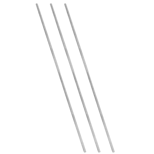 PATIKIL 1/4"-20 UNC 304 Edelstahl Vollgewindestange, 3 Stück 12" Länge Langgewindeschraube Rechtsgewinde Alle Gewindestangenbolzen für Verankerungsschraube, Klemmen, Hänger und U-Bolzen von PATIKIL