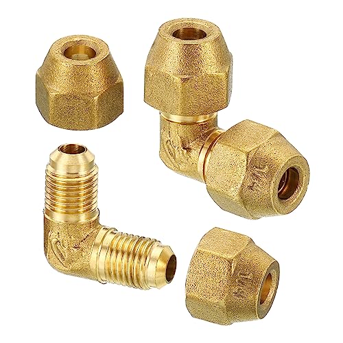 PATIKIL 1/4" x 1/4" Messing Rohrleitung Fitting 2 Pack Fackel 90 Grad Winkel Rohr Fitting Rohrleitung Adapter Anschluss mit Mutter für Klimagerät Kühlung Klempnerei PATIKIL 1/4" x 1/4" Messing Rohrleitung Fitting 2 Pack Fackel 90 Grad Winkel Rohr Fitting Rohrleitung Adapter Anschluss mit Mutter für Klimagerät Kühlung Klempnerei von PATIKIL