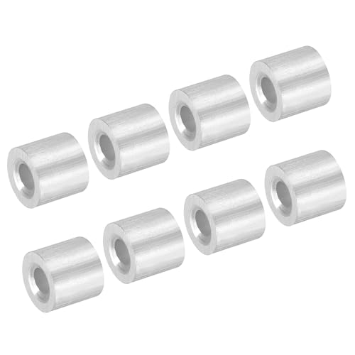 PATIKIL 25 Stück Aluminiumhülse Ovale 1/8"/3mm Drahtseilhülsen Aluminum Crimpschlaufe Hülse für Drahtseil und Kabel Zwinge, Silber von PATIKIL