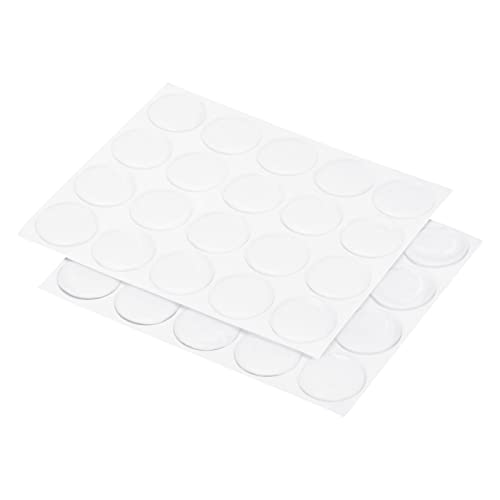 PATIKIL 1" 50Pack Handarbeit Flasche Kappen Harz Selbstklebend Aufkleber Klar Rund Handwerk Flasche Kappe Pendelleuchte Kuppel Aufkleber Durchsichtig von PATIKIL