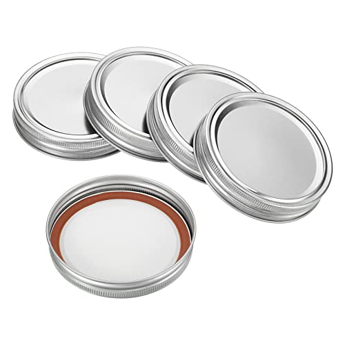 PATIKIL 1 Satz 10 Stück 86mm / 3-1/2" Regelmäßig Mund Eisen Einmachglas Deckel Split-Typ Einmachgläser Kappe für Küche Lagerung von PATIKIL