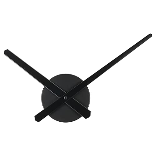 PATIKIL 1 Satz 3D Uhr Zeiger DIY Große Wanduhr Uhrwerk Zubehör 6mm Schaft Länge Fit für 19mm Uhr Zifferblatt Dicke Schwarz von PATIKIL