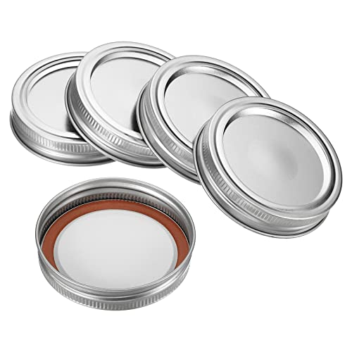 PATIKIL 1 Satz 8 Stück 70mm / 2-3/4" Regelmäßig Mund Eisen Einmachglas Deckel Split-Typ Einmachgläser Kappe für Küche Lagerung von PATIKIL