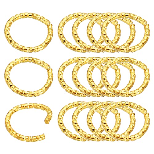PATIKIL 1.2x10mm 200Pack Weinglas Charme Ring Metall Earring Perlenreifen Gedreht Offen Sprungringe Golden von PATIKIL