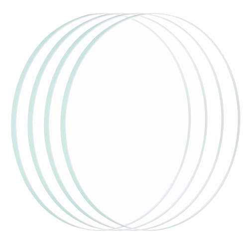 PATIKIL 1.97" Durchm. LED Linse 4Stk Polierte Kante Taschenlampe Ersatz Teile Glas Linse für Licht Quelle Linsen Ersatz Durchsichtig von PATIKIL
