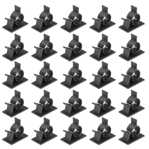 PATIKIL 10-13MM Selbstklebende Nylon-Kabelklemmen, 25 Stück Kabelmanagement-Clips Wanddraht-Halter Kabelorganisator Verstellbar für Wand Büro Zuhause Unter Schreibtisch, Schwarz PATIKIL 10-13MM Selbstklebende Nylon-Kabelklemmen, 25 Stück Kabelmanagement-Clips Wanddraht-Halter Kabelorganisator Verstellbar für Wand Büro Zuhause Unter Schreibtisch, Schwarz von PATIKIL