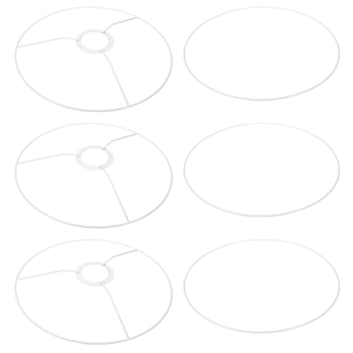 PATIKIL 10" E26 E27 Lampenschirm Ring Gestell mit Europäischer Installateur 3 Pack Lampenschirm Halter Draht Rahmen Heimwerker Trommelring für Tisch Stehlampe Weiß PATIKIL 10" E26 E27 Lampenschirm Ring Gestell mit Europäischer Installateur 3 Pack Lampenschirm Halter Draht Rahmen Heimwerker Trommelring für Tisch Stehlampe Weiß von PATIKIL