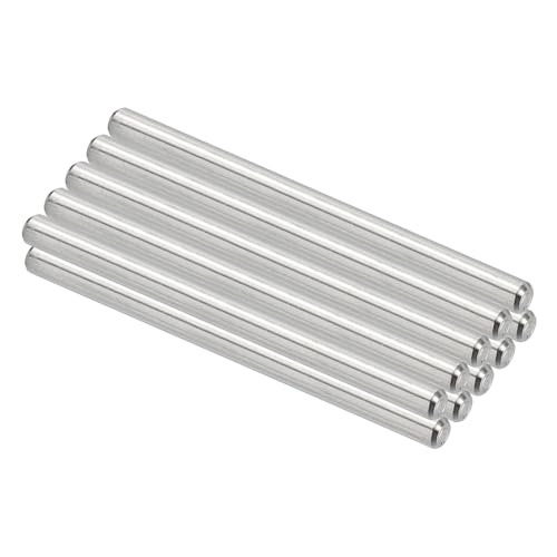 PATIKIL 10 Stück 304 Edelstahlstifte Zylinderstifte 4 x 60 mm, Passstifte Dübelstift Regalstifte Metallstifte Unterstützen Hardware für Metallgeräte Möbelinstallation Positionierung von PATIKIL
