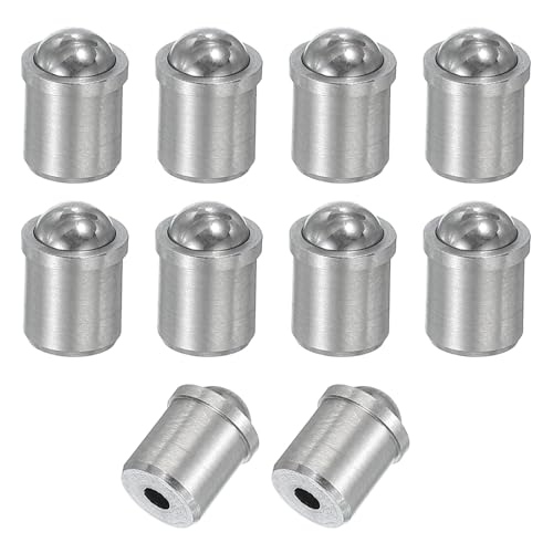 PATIKIL 10 Stück Kugeldruckstücke 304 Edelstahl Kugelspitzen-Federdruckstücke Schrank Kugelfangverschluss Fang für Tür Schrank Schublade (6x7mm) von PATIKIL