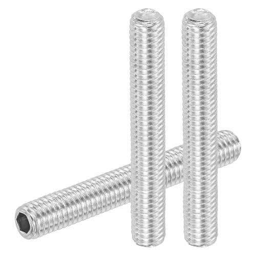 PATIKIL 10 Stück Madenschraube M5 x 40mm, 304 Edelstahl Madenschrauben Set für Türklinken Halterung Möbel Lampen Wasserhahn Reparaturen, Silber Innensechskant Gewindestifte Schrauben Set von PATIKIL